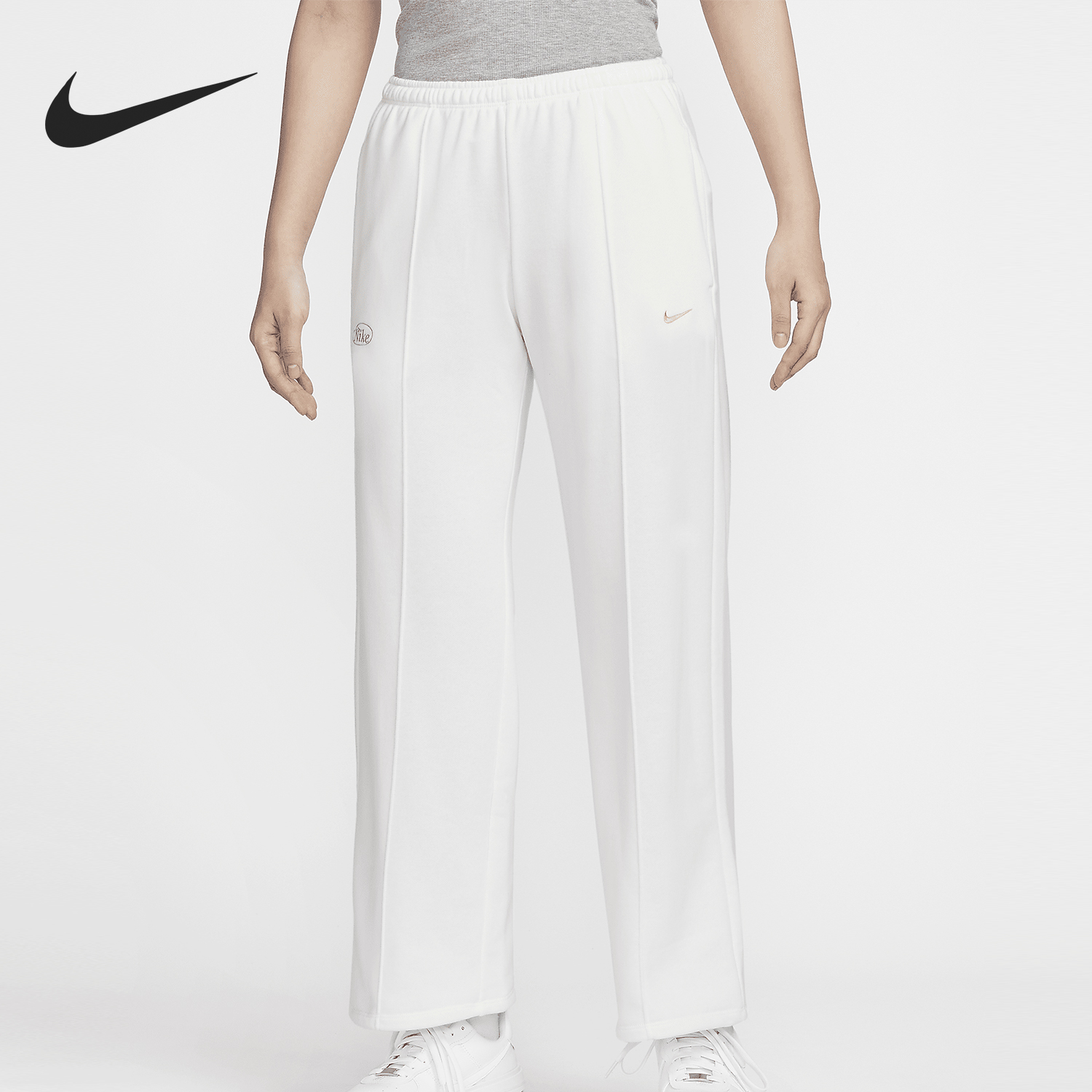 Nike/耐克正品新款女士中腰法式毛圈直筒运动裤HQ4739-133