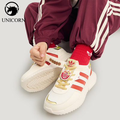 Adidas/阿迪达斯正品三叶草小童日常魔术贴时尚耐磨休闲鞋KI9887