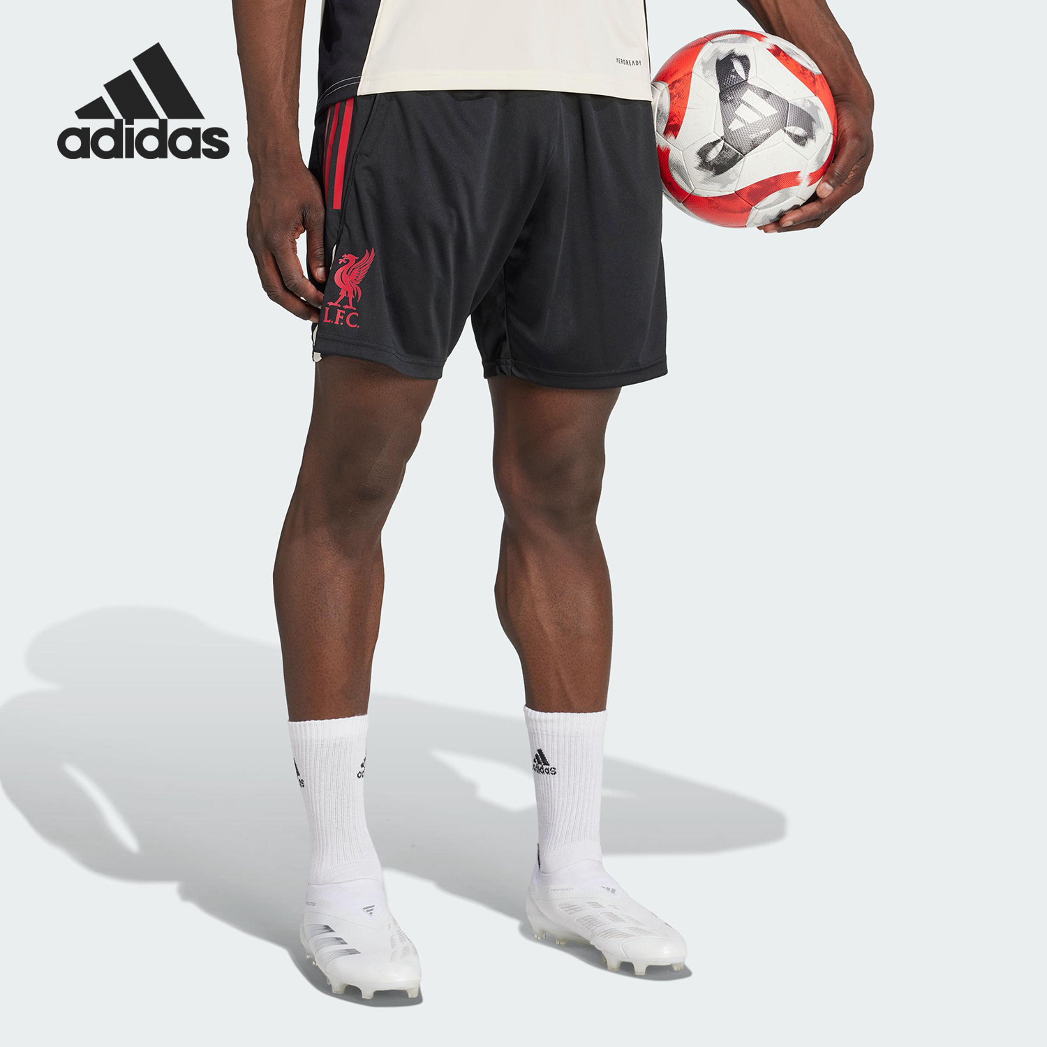 Adidas/阿迪达斯正品利物浦男士透气速干足球训练运动短裤JV6575