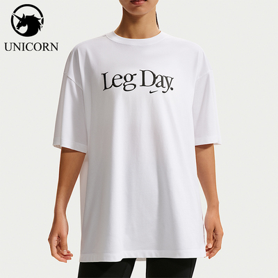 Nike/耐克正品Dri-FIT女士宽松字母印花经典休闲T恤IU4559-100