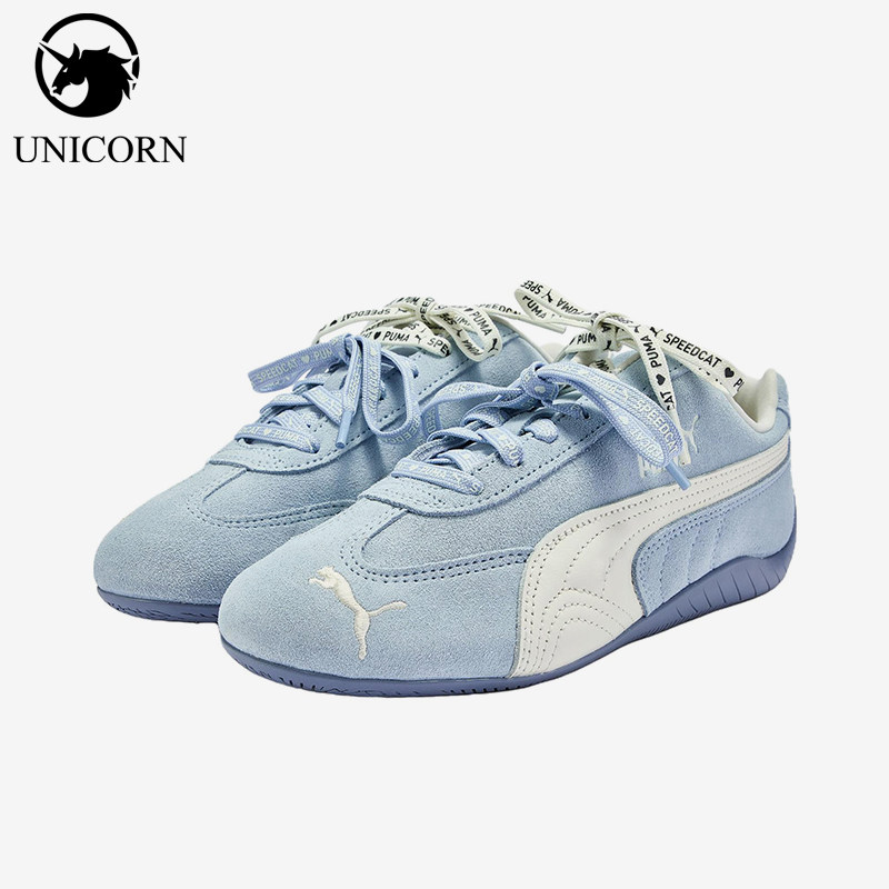 Puma/彪马正品女蓝白色低帮保暖麂皮休闲舒适经典运动鞋408130-02