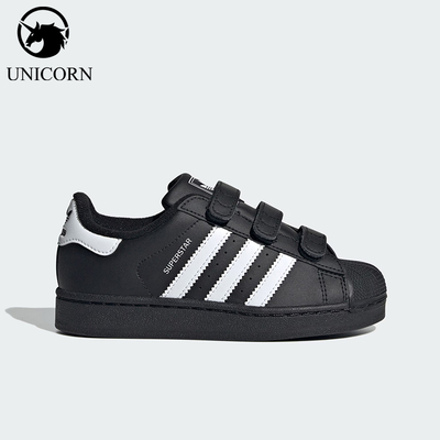 Adidas/阿迪达斯正品2026春季款小童低帮魔术贴运动鞋JI3989