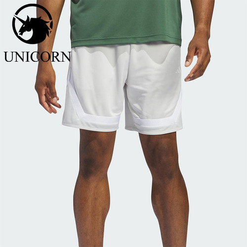 Adidas/阿迪达斯正品男士松紧中腰Logo印花休闲短裤IX1840