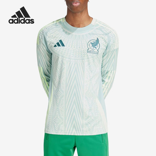 Adidas阿迪达斯正品MEXICO 24男款足球训练吸湿透气长袖T恤IP6387