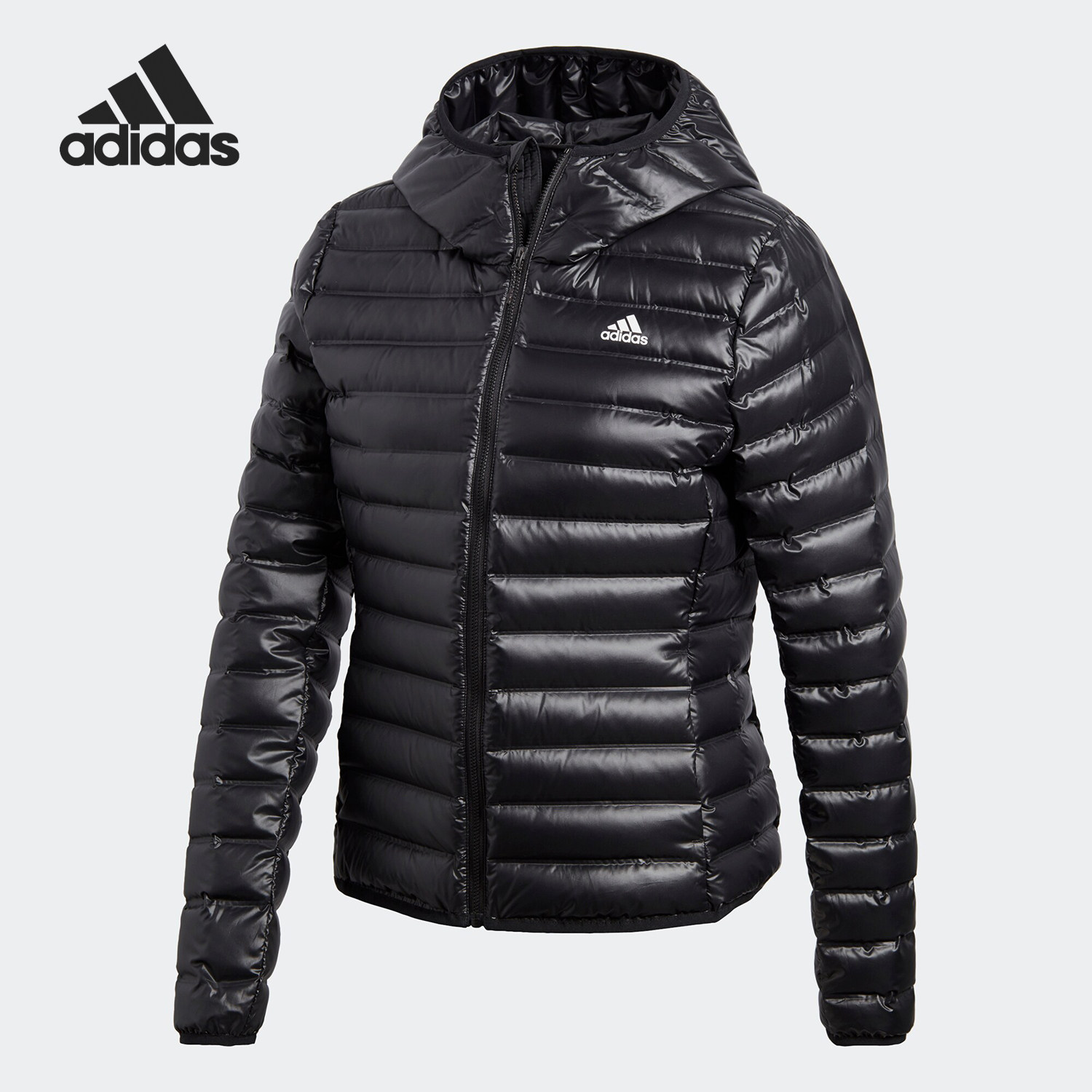Adidas/阿迪达斯正品冬季女子轻薄休闲运动连帽羽绒服 BQ1968