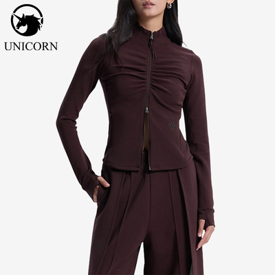 Adidas/阿迪达斯正品春秋女士修身拉链弹力经典夹克外套KU5376