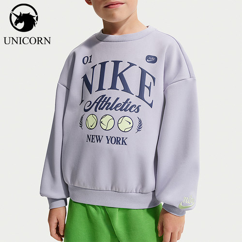 Nike/耐克正品Tennis Lifestyle小童休闲圆领印花卫衣IR8104-057