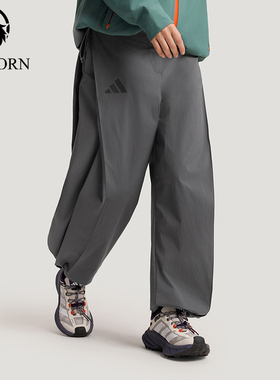 Adidas/阿迪达斯正品2026女士休闲户外徒步拒水直筒长裤KD4400