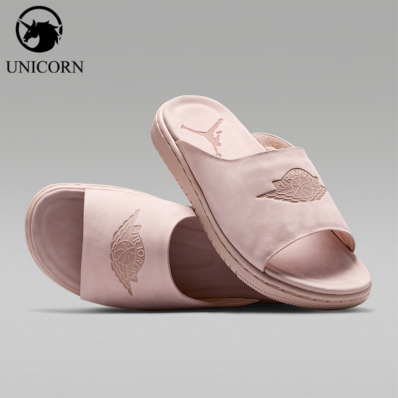 Nike/耐克正品JORDANModero1新款女粉米色柔软经典拖鞋AO9919-200