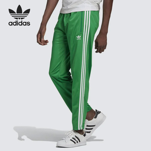 Adidas阿迪达斯正品originals男撞色条纹松紧腰直筒运动裤GN3520