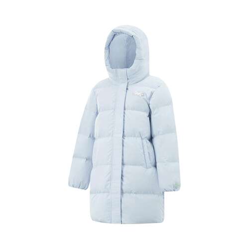 李宁正品冬季新款女大童户外休闲运动潮流保暖连帽羽绒服YYMU080