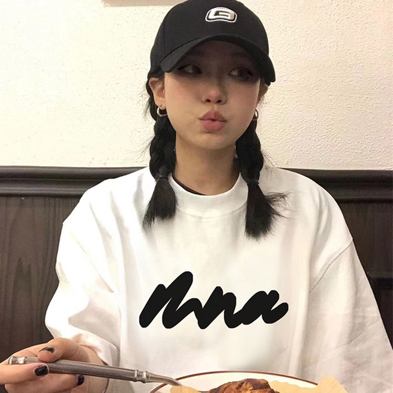 夏季女装大码宽松短袖白色T恤女半袖2023新款纯棉体恤上衣设计感