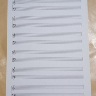 4 .5 .6线谱本子音乐五线谱专用纸单面乐谱本活页50张装A4纸忆