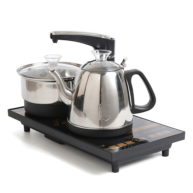 不锈钢玻璃电热水壶家用全自动四合一烧水茶炉茶盘电热磁炉带抽水