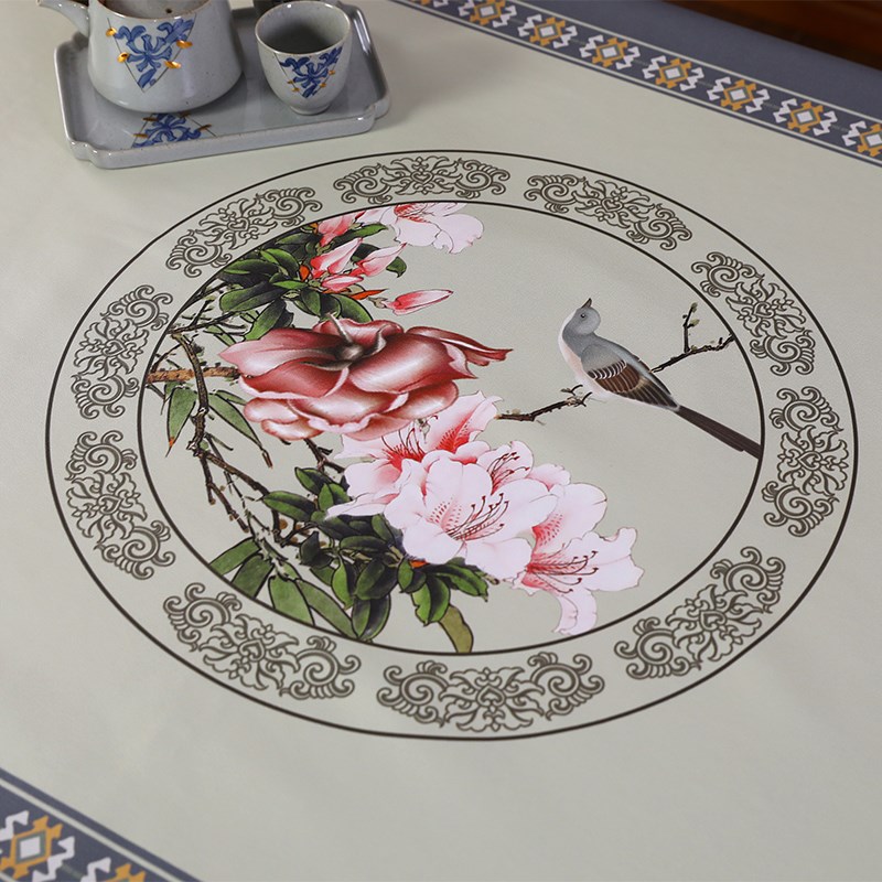 高档圆桌桌布防水防烫免洗家用圆形桌面罩布烤火桌罩餐桌布台布