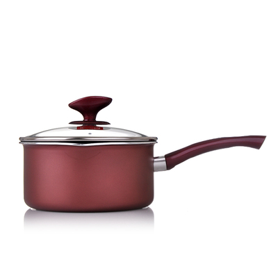 杨国福张亮煮麻辣烫锅具粘锅商用 无盖汤锅长柄煮面锅