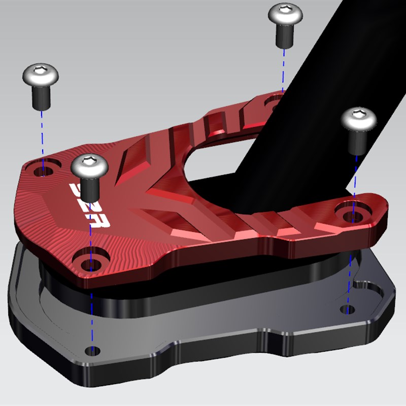 适用金城JCT圣甲虫阿普利亚提拉米苏改装侧撑边脚掌边撑加大垫