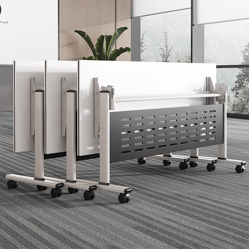 折叠培训桌会议桌椅组合可移动拼接多功能长M条双人简易课桌办公