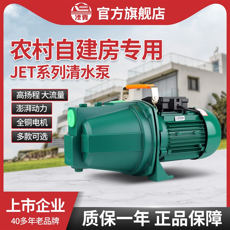 广东凌霄水泵JET150家用自吸泵喷射泵水塔抽水机井水抽水泵JET100