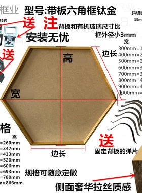 金属铝合金圆框六边形八边形四方形多边菱形角框广告异形画框相框