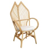 异丽印尼自然真藤编椅阳台桌椅休闲民宿扶手单