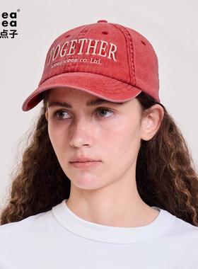 【张俪同款】ideea点子点子「Together」水洗做旧刺绣棒球帽