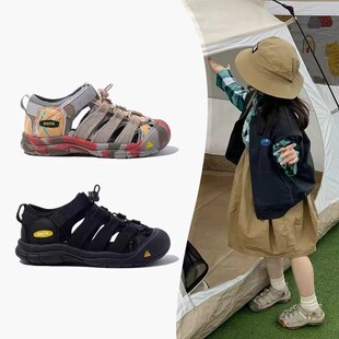 男童包头凉鞋2025新款夏季运动沙滩鞋软底儿童鞋子女童溯溪鞋科恩