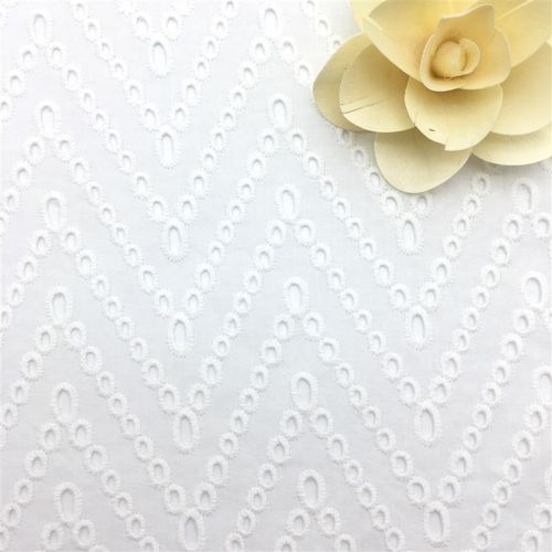 夏季白色田园小清新女装童装连衣裙9088棉布小圆孔电脑打孔绣面料