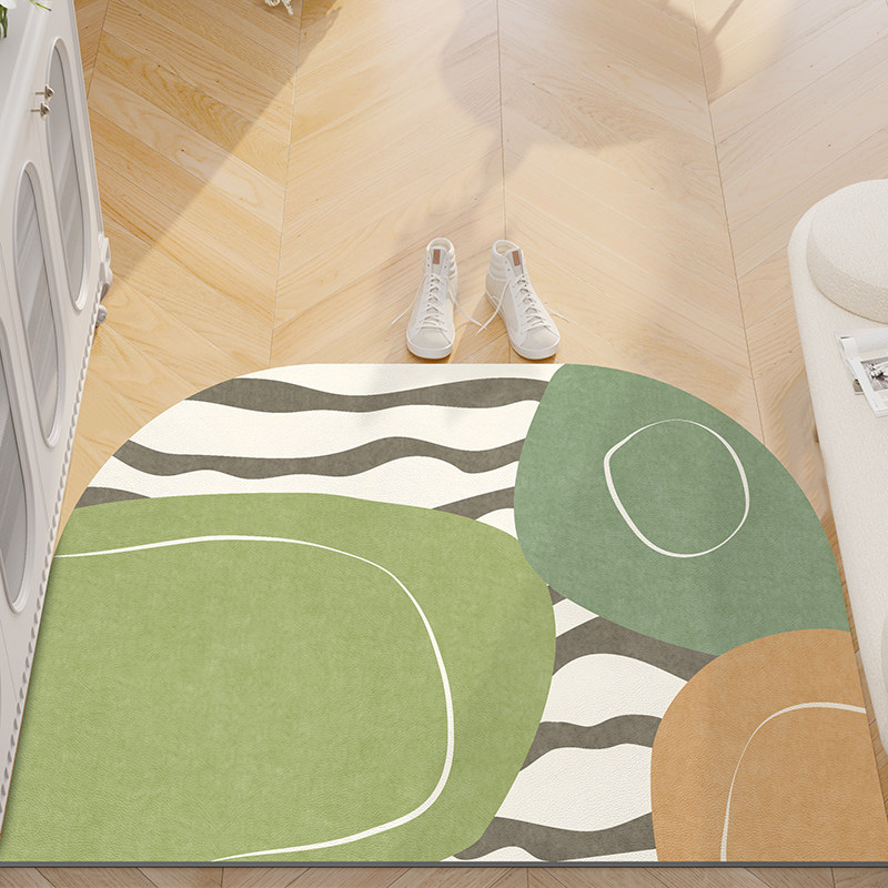 莫兰迪入户门地垫进门门口脚垫pvc皮革免洗可擦半圆玄关地毯门垫,居家布艺,家用脚垫,淘宝优惠券,粉丝福利购,淘宝优惠卷