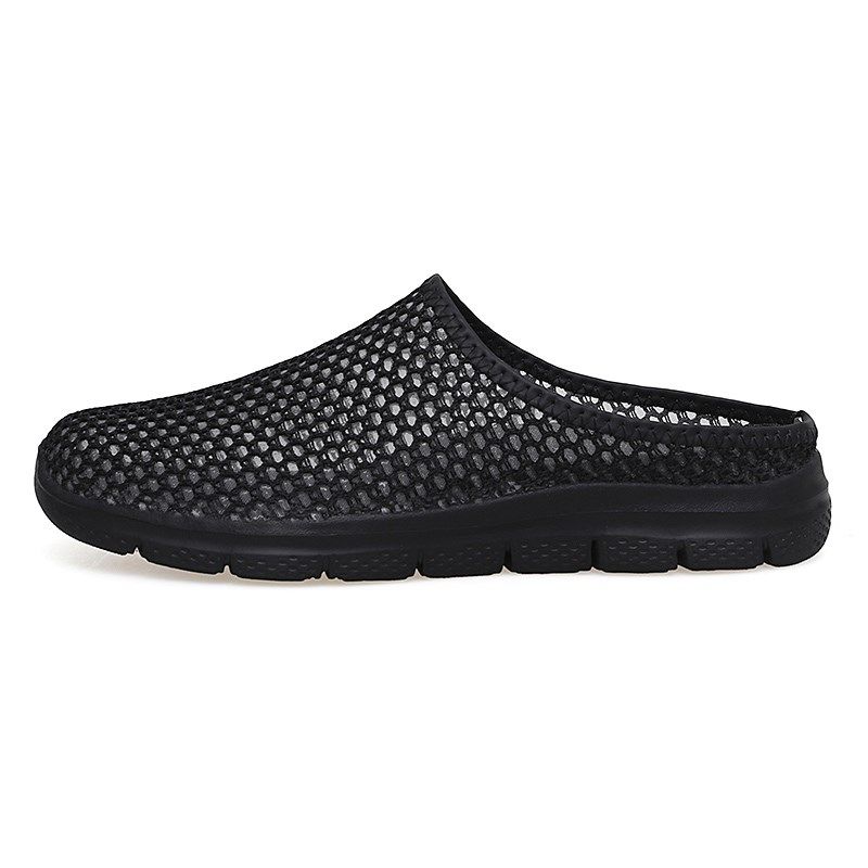 中老年人包头拖鞋男子爷爷凉拖镂空洞洞鞋老爸外穿半拖凉拖鞋男夏,流行男鞋,包头拖,淘宝优惠券,粉丝福利购,淘宝优惠卷