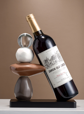 高级感客厅酒柜红酒架装饰摆件 轻奢创意酒行商铺软装葡萄酒架托
