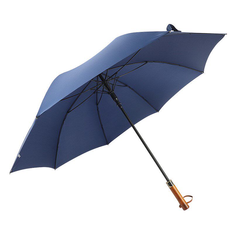 超大双人伞木柄高尔夫伞长柄纤维直杆商务伞可印LOGO礼品广告