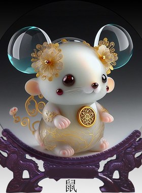 十二生肖密胺耐摔盘中式客厅书房儿童房装K饰招福开运桌面装饰摆