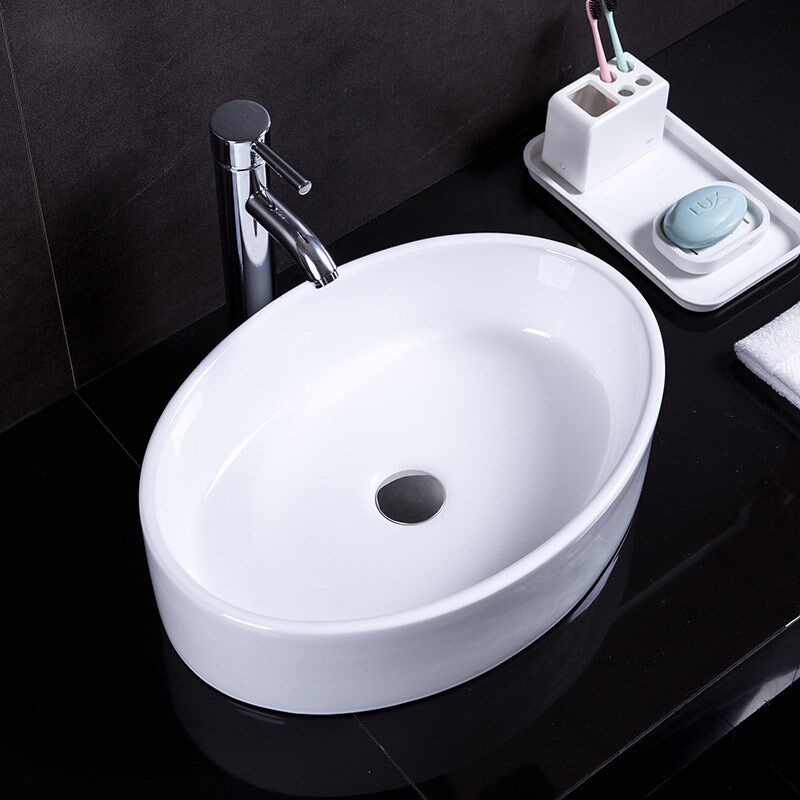 陶瓷洗脸盆椭圆形艺术盆卫生间台上盆洗漱盆欧式洗手盆洗面盆