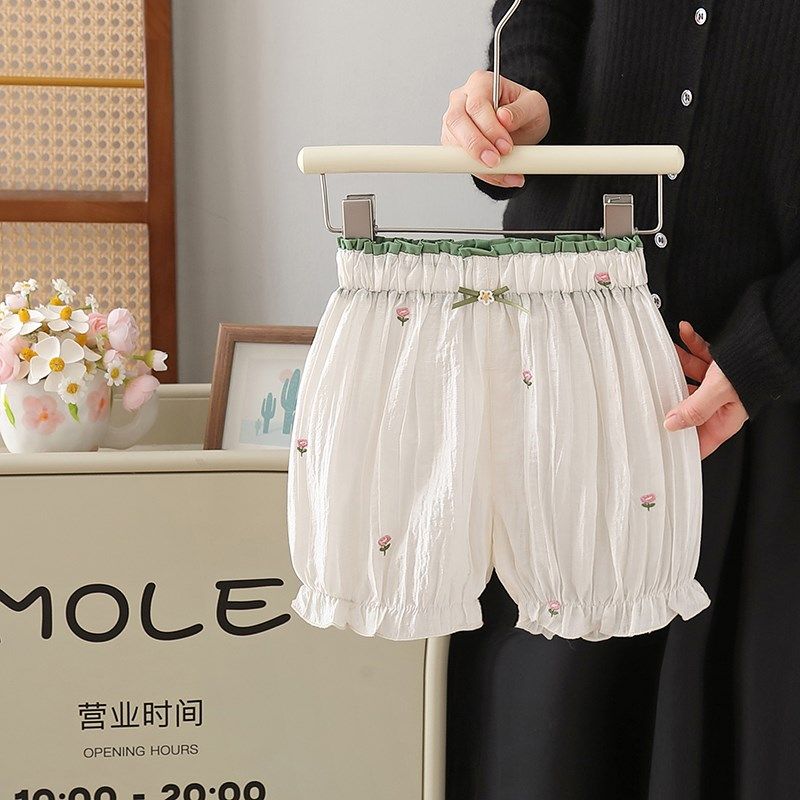 女童雪纺木耳边短裤薄款夏装新款女宝宝花苞裤婴儿宽松裤子甜美款,童装/婴儿装/亲子装,裤子,淘宝优惠券,粉丝福利购,淘宝优惠卷