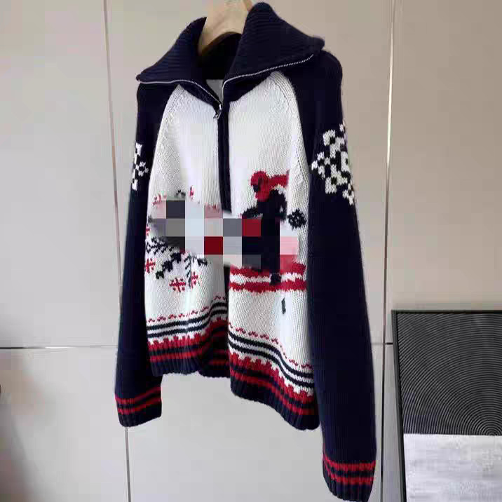 太美啦！~纯z的嫡y！木巨2900+！羊毛羊绒纱费尔岛雪提花针织开衫