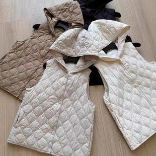 可溯源高品质新国标90%内搭叠穿打底短款连帽轻薄羽绒服背心马甲