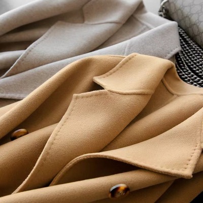 柜上1.9w+经典永流传~羊绒双面呢中长款款毛呢大衣外套女