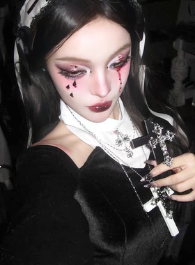 原创设计大十字架项链 十字礼赞cos万圣节暗黑哥特修女lolita女仆