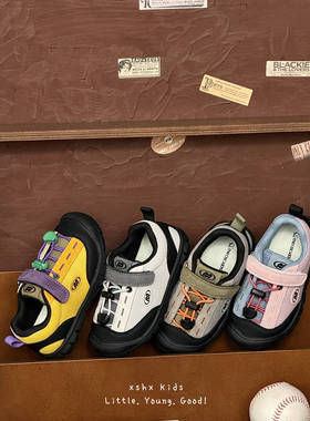 拼色旋钮扣THE CBC KIDS儿童户外鞋春秋防滑耐磨男女童百搭休闲鞋