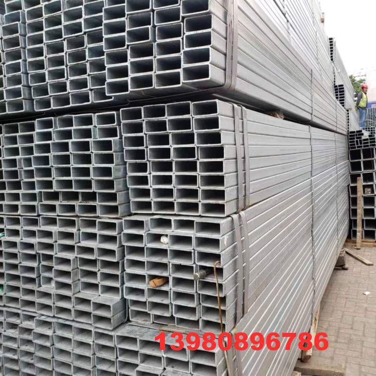 成都厂家供应镀锌管现货Q235B方通 幕墙矩形方管加工下料