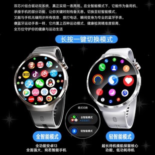 S13双系统大屏圆形电话手表可插卡5G安卓13智能蓝牙华强北顶配版