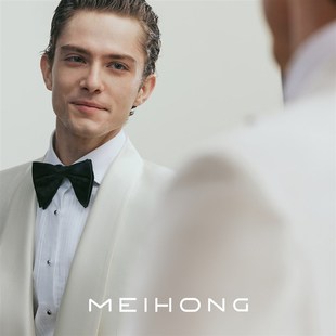 【白色青果领礼服】塔士多系列结婚婚礼宴会酒会西服套装