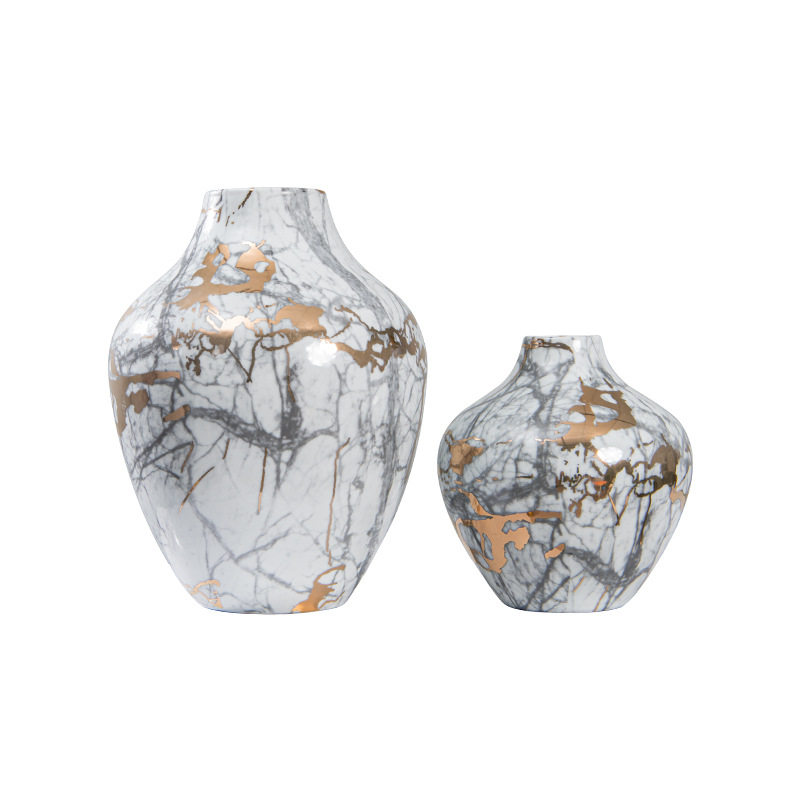 现代新中式创意陶瓷花瓶储物罐摆件样板房软装家居玄关博古架装饰