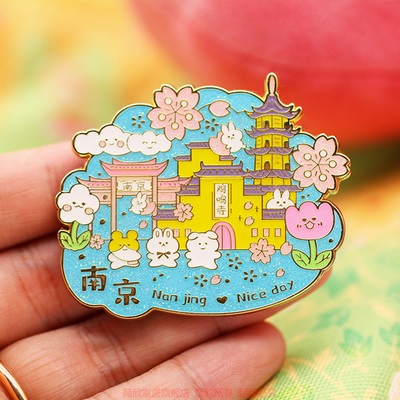 南京旅游金属冰箱贴磁贴鸡鸣寺夫子庙中山陵景点特色纪念品小礼品