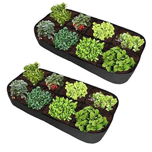 供应毛毡四方格种植袋 多肉蔬菜种植育苗袋规格多选