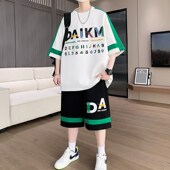 夏季 15岁青少年初中学生大童潮流休闲运动套装 短袖 t恤男孩衣服12