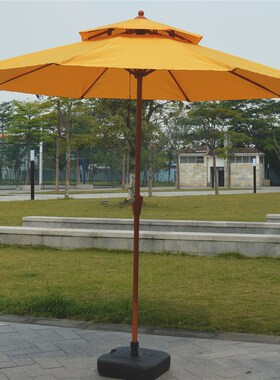户外遮阳伞中柱伞太阳伞室外伞休闲伞庭院伞黄色橙色白蓝果绿酒红