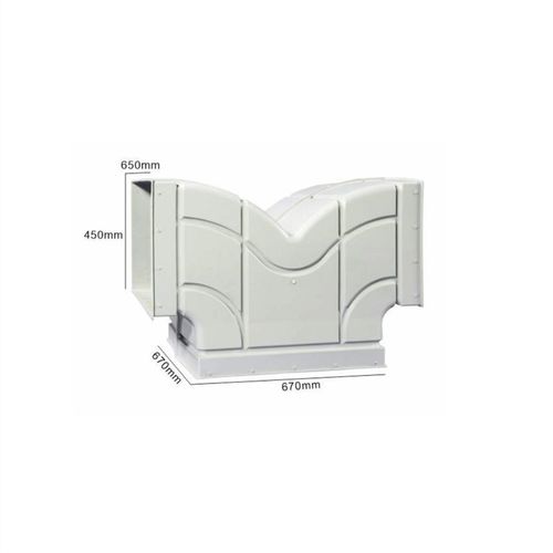 夏季通风管道塑料管道工业风机通风配件冷风机配件双面出风口