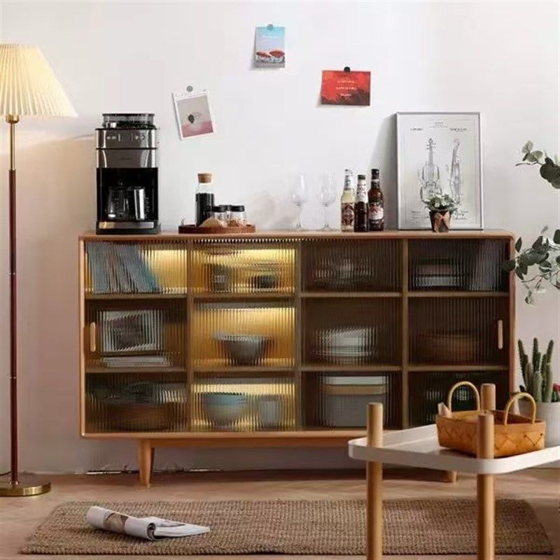 高脚餐边柜窄边小户型靠墙一体储物柜实木柜两用家用客厅收纳柜,住宅家具,餐边柜,淘宝优惠券,粉丝福利购,淘宝优惠卷